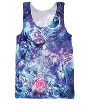 Verão moda masculina casual tanque topos terra símbolo psychedelic 3d impresso camiseta sem mangas padrão de fitness colete 2024 - compre barato