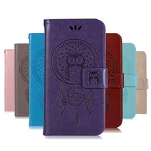 Dream Catcher Owl Pattern Book Case Leather For Huawei Honor 7 / Honor 9 Flip Wallet Cover Shell Card Money Slots Holder 2024 - buy cheap