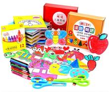 192pcs/set Kids cartoon color paper folding cutting toys kingergarden art craft DIY educational toys with 12 crayons drawing toy 2024 - buy cheap