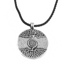 Amuleto del árbol de la vida Yggdrasil nórdico Talismán, collar, cadena de cuerda de las mujeres, colgante, joyería 2024 - compra barato