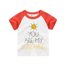 2-8Y Cartoon Print Baby Boys Dinosaur T Shirt For Summer Infant Kids Boys Girls  T-Shirts Clothes Cotton Toddler Letter Tops 2024 - buy cheap