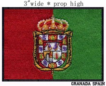 Bandeira da espanha de granada, remendo bordado de 3 polegadas para gótico/igreja/romã 2024 - compre barato