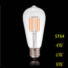NEW AC220 V Vintage Edison Darkening Light LED Lamps E27 ST64 Warm White 2200K 2700K Darkening Lamp Retro Lights for Home Decor 2024 - buy cheap