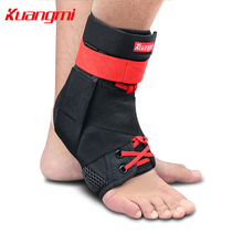 Kuangmi bandagem estabilizadora de tornozelo 1 peça, para esportes, proteção de tornozelo, ajustável, bandagem 2024 - compre barato
