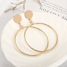 Golden Silver Color Hoop Earrings For Women Hollow Round Circle Statement Ear Jewelry Gift For Party Wedding Brincos 2024 - buy cheap