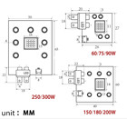 Chip para pesca, projetor de lâmpada médica de led 200w visual 200w 7500k-8000k - especificações
