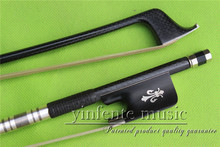 TG-0092#  1  pcs Cello Bow   Carbon fiber Round Stick Ebony f rog Flower Pattern 4/4 New 2024 - buy cheap