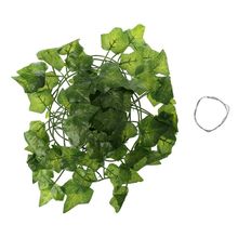 Reptile Terrarium Box Artificial Vine Decoration Lizard Green Leaves Fake Plants 2024 - buy cheap