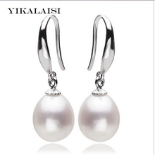 YIKALAISI 925 Sterling Silver Natural Freshwater Pearl Drop Shape Fashion Earings Jewlery For Women 8-9mm 4 Colour 2024 - buy cheap
