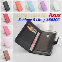 Classic Leather case For Asus Zenfone 5 Lite / A502CG Flip Cover case housing With Card Slot Zenfone5 A 502CG Phone Cover Cases 2024 - buy cheap