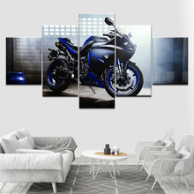 Cool Racing Motorcycle 5 Piece HD Wallpapers Art Canvas Print modern Poster Modular art painting for Living Room Home Decor 2024 - buy cheap