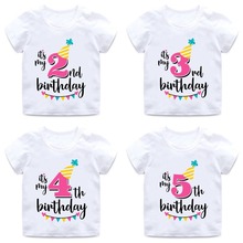 Girls Happy Birthday Number 1-7 Letter Print T shirt Baby Summer Cute Clothes Kids Funny Birthday Gift Number T-shirt,ooo2432 2024 - buy cheap