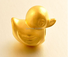 Baby Gift 24K Yellow Gold Pendant / 3D Lucky Little Lovely Duck Pendant 1.55g 2024 - buy cheap