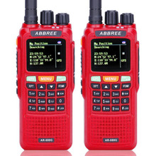 2PCS Abbree AR-889G 10W Walkie Talkie GPS SOS powerful 10km long range Duplex Cross Repeater Dual Band Hunting Ham CB Radios 2024 - buy cheap