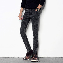 AudWhale Men's Stretch Black Jeans Casual Slim Fit Denim Trousers For Men Mid Waist Men Skinny Jeans Pencil Pants 2024 - buy cheap