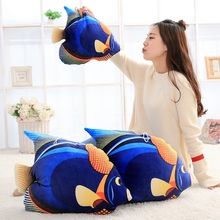 cute creative plush blue fish toy stuffed Butterfly fish pillow birthday gift 2024 - buy cheap