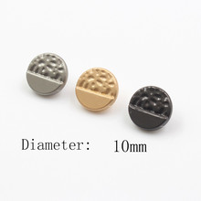 10mm 10pcs/lot smooth metal button gold sweater coat decoration shirt buttons accessories DIY JS-0042 2024 - buy cheap