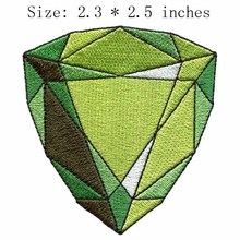 Green color stone 2.3"wide embroidery patch  for feltro para artesanato/on clothing/iron on patch 2024 - buy cheap