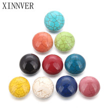 12pcs/lot wholesale Mixed Style Natural Stone Snap Resin Buttons Jewelry Fit Snap Bracelets Bangle for women ZD043 2024 - buy cheap