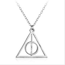 New Fashion Deathly Hallows Chain Necklaces Vintage Triangle Pendant Necklace Jewelry Collares Collier Bijoux Female  Charms 2024 - buy cheap