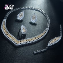 Be 8 Fashion Copper Cubic Zirconia Wedding Jewelry Set Dubai Bridal 4pcs Necklace Bracelet Earring Set Parure Bijoux Femme S311 2024 - buy cheap