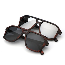 Retro Men polarized Wood Sunglasses Pilot Style High Quality Handmade Natural Wooden Glasses UV400 2024 - buy cheap