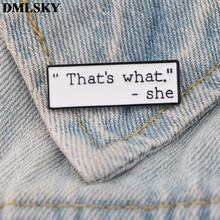 DMLSKY Fashion brooch The office Enamel Pins and Brooches Lapel Pin Backpack Bags Badge Clothes Brooch Jewelry Gifts M3704 2024 - buy cheap