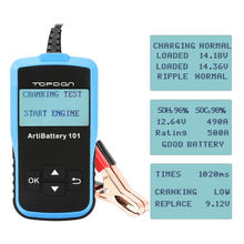 Topdon-probador de batería de coche AB101 ArtiBattery 101, analizador Digital de batería de coche, prueba de arranque, 12V, Original 2024 - compra barato
