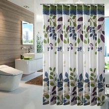 Полиэстеровая занавеска для душа с 3D принтом, водонепроницаемые листья, занавески для ванной, занавески для ванной комнаты, занавески для ванной 2024 - купить недорого