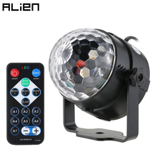 Alienígena 3w rgb led, disco, cristal, bola mágica de luz com som ativado, efeito de iluminação de palco, festa, aniversário, casamento, lâmpada ktv 2024 - compre barato