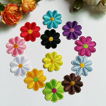 mix 12 Pcs 28mm flowers Applique Clothing Embroidery Patch Fabric Sticker Iron On Sew On Patch Craft Sewing Repair Embroidered 2024 - buy cheap