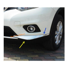 Car side bumper corner protection trim frame abs chrome anti-rub cover 2pcs For Nissan X-trail xtrail T32/Rogue 2014 2015 2016 2024 - buy cheap