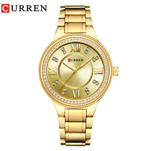 CURREN 9004 Top Luxury Brand Women Quartz Watch Crystal Design Ladies wristwatches relogio feminino Clock Relogio 2024 - buy cheap