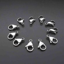 20pcs Stainless Steel Silver Tone Lobster Clasp for Necklaces Bracelets Clasp DIY Jewelry Finding Accessories 9 10 11 12 13 15mm 2024 - buy cheap