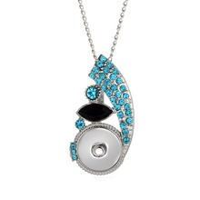 Novidade jóia de alta qualidade pingente de pressão de flor colar ajuste botão de pressão 18mm 20mm para mulheres joias de botões 2024 - compre barato
