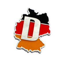 (30 pieces/lot ) Wholesale 3D Aluminum Germany Map National Flag Car Truck Motor Sticker decals car styling 2024 - buy cheap