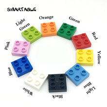Smartable новая большая тарелка 2x2 строительные блоки части кирпича совместимые Duplo творческие игрушки для детей с низким возрастом подарок 40 шт./компл. 2024 - купить недорого