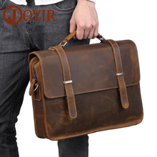 JOYIR Men's Briefcase Genuine Leather Messenger Bag Laptop Bag Crzay Horse Leather Computer Office Shoulder Bag Men's Handbag 2024 - buy cheap