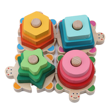 Дети раннего обучения деревянные игрушки детские головоломки Развивающие игрушки Монтессори головоломки Красочные сборки игрушки для детей 2024 - купить недорого