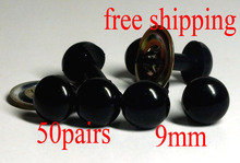 50 pairs 9mm black Safety Eyes suitable for Amigurumi /plastic toy eyes 2024 - buy cheap