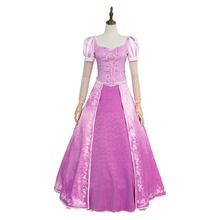 Fantasia cosplay de princesa para adultos, vestido fantasia de desenho animado da princesa rapunzel, roupa para cosplay, halloween, carnaval 2024 - compre barato