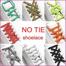 1Pair Rubber Elastic Shoe Laces No Tie ShoeLaces Kids Adult Sneakers Shoelaces Flat Quick ShoeLace 16 Color Laces 2024 - buy cheap