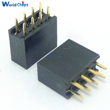 100PCS 2X4 Pin 8P 2.54mm Double Row Female Straight Header Pitch Socket Pin Strip 2024 - buy cheap