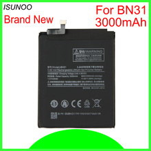 10 шт./лот BN31 батарея для спортивной камеры Xiao Mi 5X Mi5X для Redmi Note 5A 5A pro 3000 мАч 2024 - купить недорого