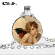 HZ-collar con colgante de cristal para mujer, Gargantilla con colgante de cristal con foto de Raphael, diseño de los Ángeles de Sistine, modelo A569 Nuevo Ángel 2024 - compra barato