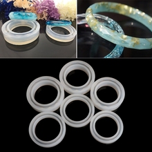 Newly Round Silicone Epoxy Resin Real Flower Molds Bracelet Bangle Mold For DIY Transparent  Casting Mould Jewelry Making Tools 2024 - buy cheap