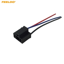 FEELDO 1pc Car H4 Female Headlight Cable Connector Plug Lamp Bulb Socket Black  #CA5452 2024 - buy cheap