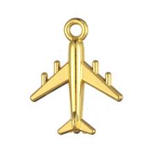 RAINXTAR Fashion Alloy 3D Metal Airplane Charms 17*21mm 50pcs AAC1768 2024 - buy cheap