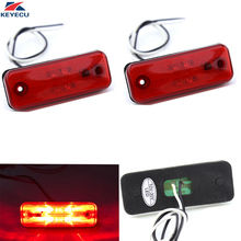 Keyecu-luces intermitentes para camión, remolque, barco, ATV, marino, indicador lateral Universal, rojo, 10-30V, 4LED, 2 piezas 2024 - compra barato