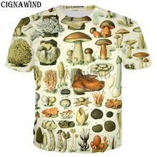 Novo harajuku popular cogumelo colagem t camisa das mulheres dos homens camisetas novidade animais impresso 3d tshirt streetwear engraçado t-shirts 2024 - compre barato